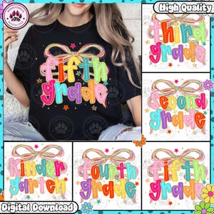 Teacher PNG, Girly Png, Shabby, Glitter Png, Preppy Back To School PNG Bundle, Coquette School First Day, Preppy School , Instant Download