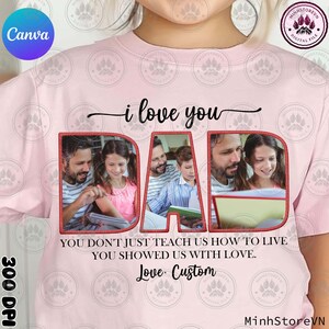 Happy Father’s Day Png, Customize Dad Pictures Canva Template, Gift For Dad , Fathers Canva Template, Canva Editable Diy, Instant Download