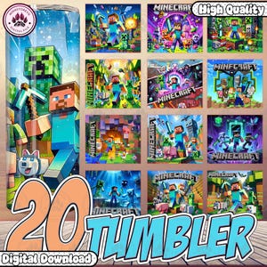 20 Files Game 20 oz Skinny Tumbler Png, Cartoon Characters 20oz Tumbler Png, Game Characters Straight and Taper Tumbler, Instant Download