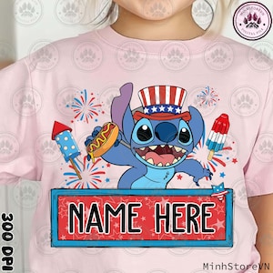 AANGEPASTE cartoon patriottische trio met naamplaatje PNG, 4 juli Png, Boys Girl Americana Png, Independence Day Shirt Design, Instant Download