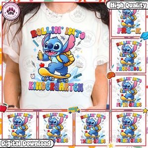 Rollin&#39; Into School Grade Bundle Png, Cartoon Kid Shirt Png, Back To School Png, First Day Of School Png, School Grade Png, Instant Download