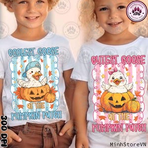 Funny Autumn Goose Png, Coolest Cutest Goose At The Patch Png, Halloween Kids Png, Fall Pumpkin , Halloween Toddler Shirt, Instant Download