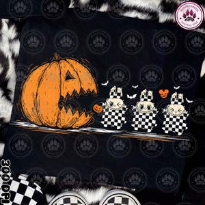 Trendy Halloween Pumpkin Chasing Dolls Cartoon Ghost, Fall Vibes, Funny Halloween Boo Ghost Shirt, Spooky Season png, Instant Download