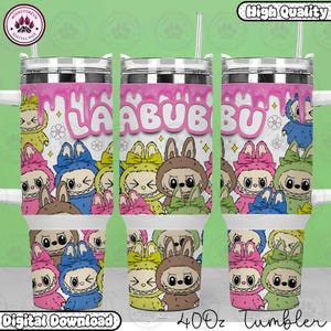 Trending Cartoon 40oz Skinny Tumbler Wrap, Cartoon Tumbler 40 Oz Png, Funny Catoon Tumbler Png, Doll Characters Tumbler, Instant Download
