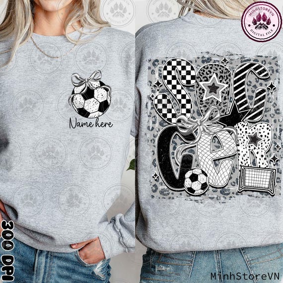 Custom Name Soccer Season Png, Soccer Mom Png, Soccer Mom Coquette Png, Soccer Bow Png, Game Day Png, Sports Mom Shirt Png, Instant Download