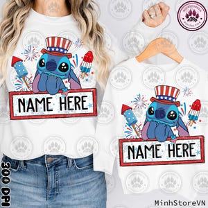 AANGEPASTE naam Cartoon patriottische Trio plaat PNG, 4 juli Png, Boys Girl Americana Png, Independence Day Shirt Design, Instant Download