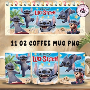 Cartoon Blue Monster Mug Design, Cute Cartoon 11oz Mug Wrap Png,  Blue Monster 11oz Mug Wrap, Cartoon 11oz Mug Design,  Instant Download