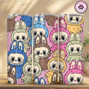 Funny Cartoon Monster Wrap Design, Trending Cartoon Character 20oz Skinny Tumbler PNG, Gift for Kids, Cartoon 20oz Tumbler, Instant Download