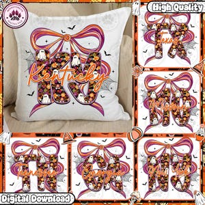 50 States Halloween Coquette Png Bundle, Halloween Png, Neon Halloween Brushstroke Sublimation, Spooky Mama, America Png, Instant Download