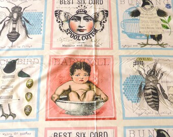 Quilting Bs Large Patch Quilting Treasures Quilt Panels 23 1/2 inches x 42 inches Cotton Vintage Graphics Squares Bird Baby Bee Pillow Top