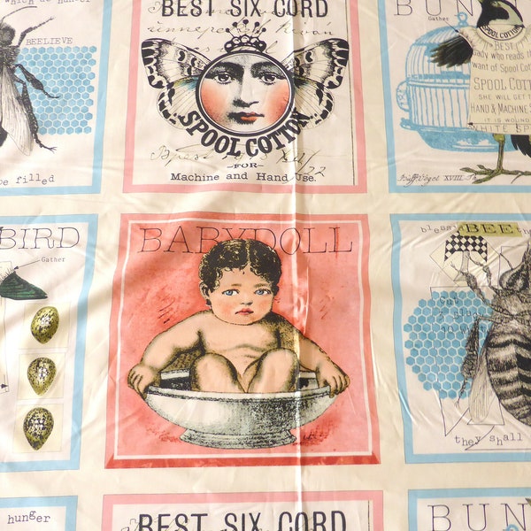 Quilting Bs Large Patch Quilting Treasures Quilt Panels 23 1/2 inches x 42 inches Cotton Vintage Graphics Squares Bird Baby Bee Pillow Top