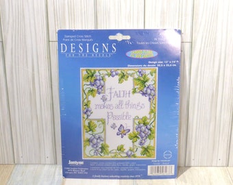 Designs For The Needle Faith Makes All Things Possible Stamped Cross Stitch Kit Embroidery Needlework Summer Vacation Project NIP
