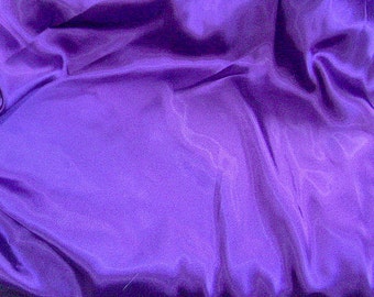 Royal Purple Satin Fabric  Apparel Weight  60 inches Wide X  1 Yard  Holiday Costume Wedding or Craft Fabric