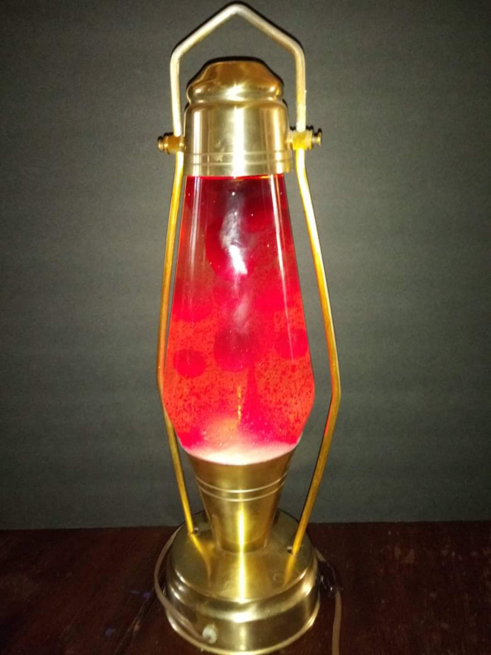 1970 Vintage Coach Lantern Lava Lamp with Brass and It works Etsy