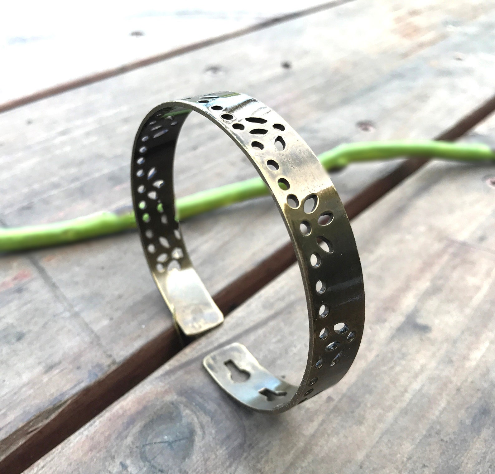 Adjustable Cuff Braceletsilver Bangle Bracelet Bronze Etsy