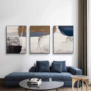 Living room poster, Modern art, printable poster, Bedroom poster, Digital file to download. Abstract, Black, grey, navy, Wall art