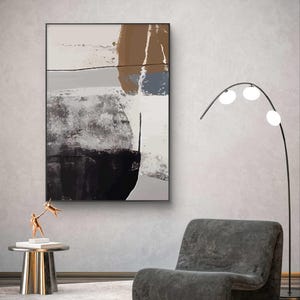 Living room poster, Modern art, printable poster, Bedroom poster, Digital file to download. Abstract, Black, grey, navy, Wall art