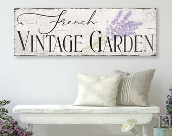 French Country Vintage Garden Cottagecore Sign Inspired Home Wall Decor Signs Wall Art Living Room Dressing Room Entry Bath Decor