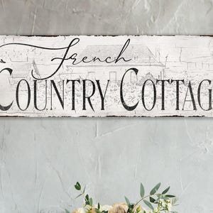 French Country Cottage Decor Vintage Sign French Country Kitchen Wall Decor Paris France Inspired Large Canvas Wall Decor French Farmhouse