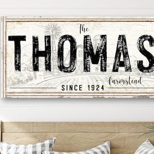 Vintage HOMESTEAD SIGN FARMSTEAD Last Name Sign Family Name Sign Personalized Farmhouse Wall Decor Sign Home Rustic Custom Housewarming Gift