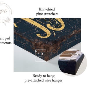The image is a close-up of a textured surface with a decorative element, likely a piece of artwork or a decorative item. The text in the image provides information about the object, including its size, material, and hanging method.