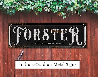 FAMILY NAME SIGN Vintage Personalized Wall Art Entry Welcome Established Year Farmhouse Decor