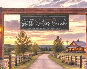 Custom Barn Signs | Metal Ranch Sign | Personalized Farm Wall Art | Large Rustic Wall Art