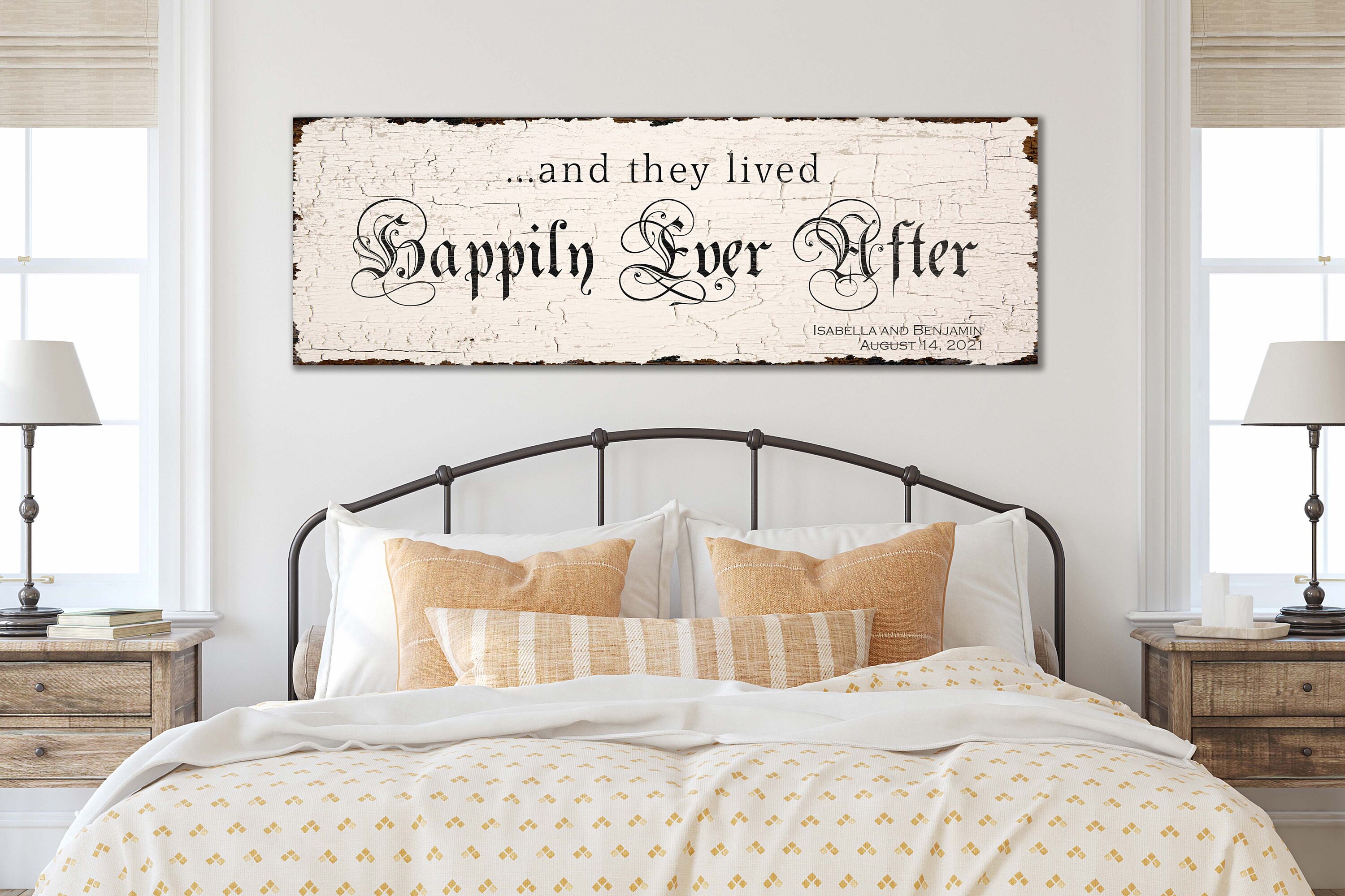 Personalized HAPPILY EVER AFTER Custom Vintage Sign Wedding Gift Couple ...
