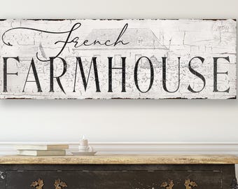 FRENCH FARMHOUSE Vintage Inspired Home Rustic Wall Art Country Kitchen Living Room Entry Bath Decor