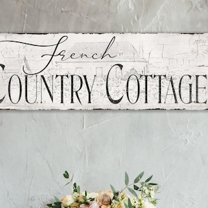 French Country Cottage Decor Vintage Sign French Country Kitchen Wall Decor Paris France Inspired Large Canvas Wall Decor French Farmhouse