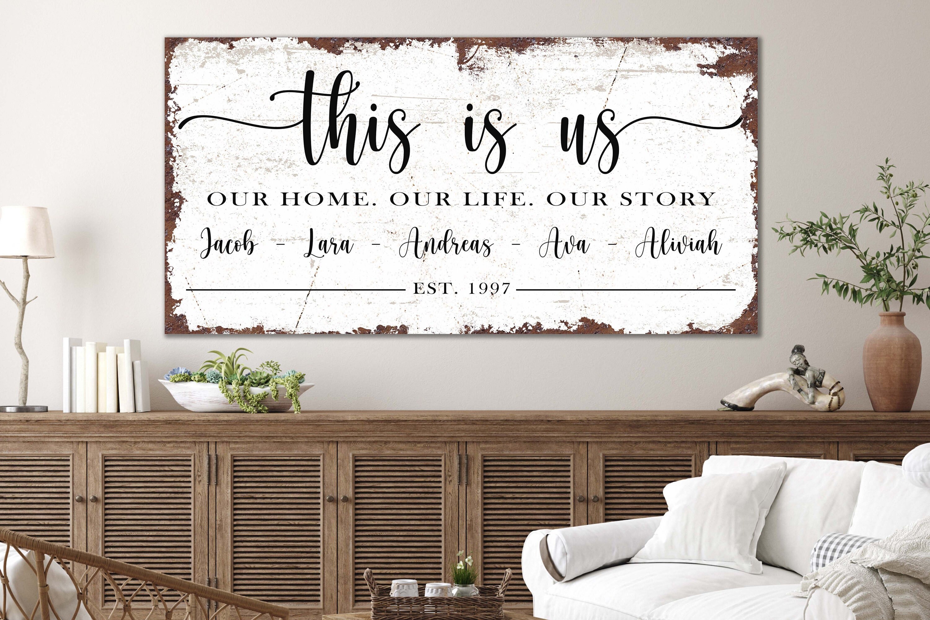 Farmhouse Wall Decor THIS IS US Sign Family Wedding Home Etsy