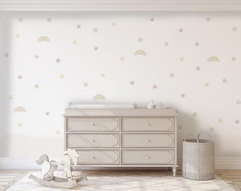 Watercolor Rainbow Small Wallpaper | Custom Design Kids and Nursery Room Decor Wall Mural
