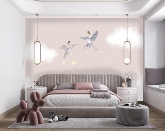 Fairy Tale Wallpaper | Custom Design Kids and Nursery Room Decor | Tinker Bell