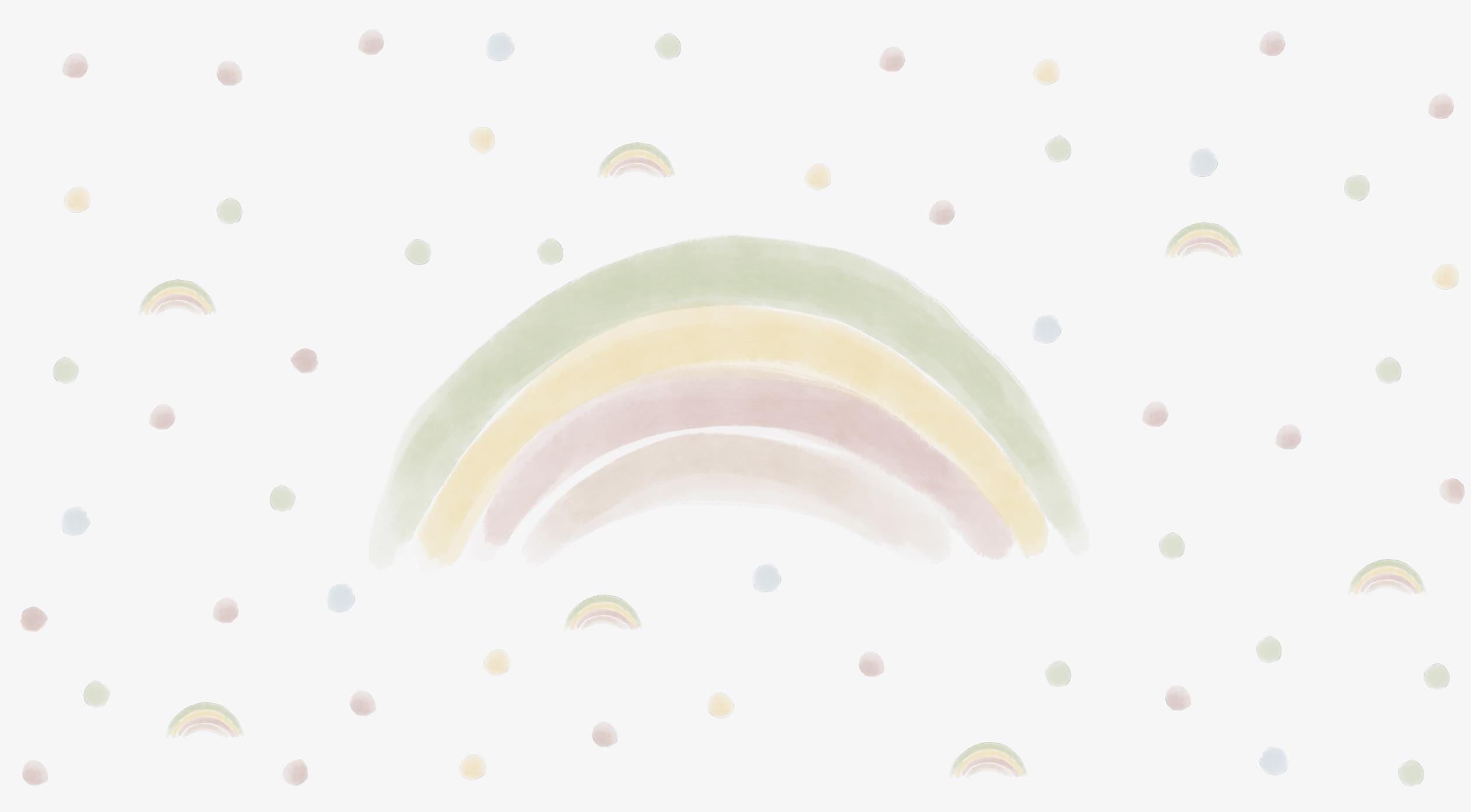 Watercolor Rainbow Mid Wallpaper | Custom Design Kids and Nursery Room ...