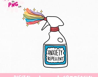 Anxiety Repellent PNG: Snarky Humor Sticker Design (Digital Download)