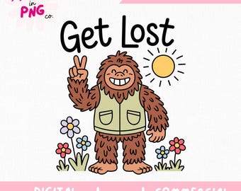Gå vilse Bigfoot PNG | Trendigt klistermärke PNG | Sarkastiska talesätt PNG | Trendig PNG | Rolig Bigfoot Natur PNG | Sarky PNG | Sublimeringsdesign