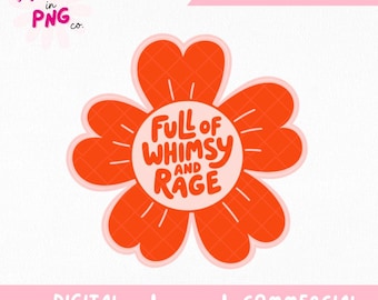 Full av nycker och ilska PNG | Roligt feministiskt citat PNG | Retro blommaklistermärke PNG | Trendigt tjejcitat PNG | Fräck söt klistermärkesdesign