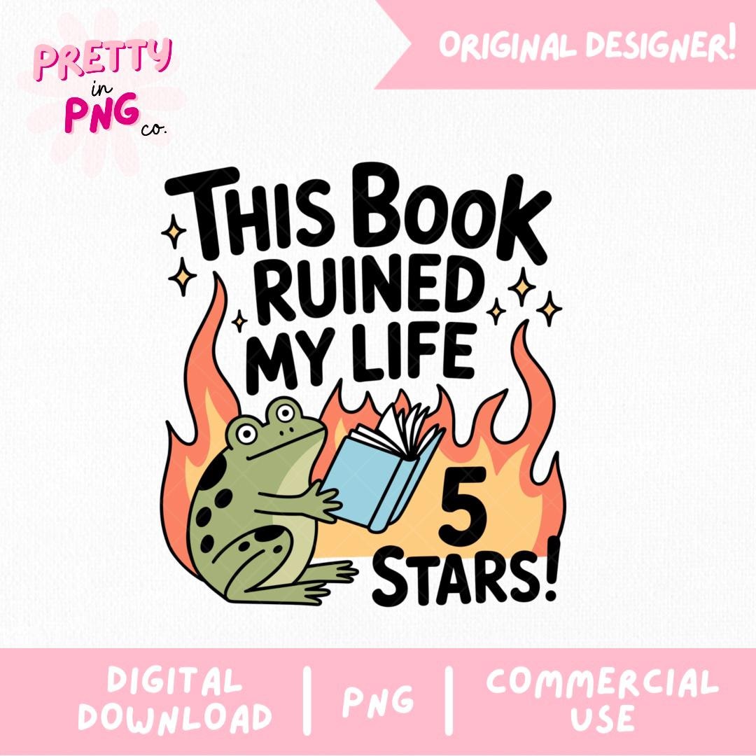 This Book Ruined My Life 5 Stars Png Trendy Sticker PNG Smutty Book