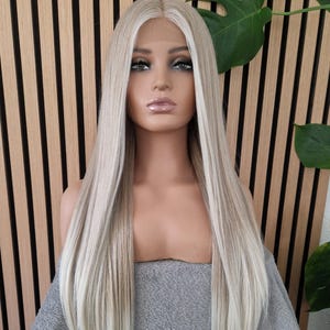 Lace Front Wig, drag queen wig, platinum blonde wig, cosplay wig, blonde wig, wigs for black women, wigs for white women, long wig, Lace Wig