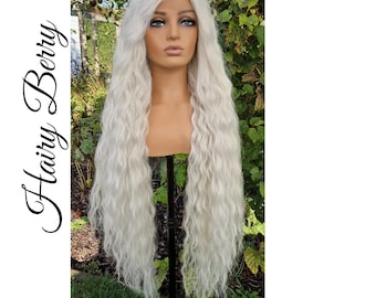 Rapunzel, elf wig, Emo Wig, belle lace wig, Lace Front Wig, platinum blonde wig, cosplay wig, blonde wig, curly blonde wig, long wig, wig