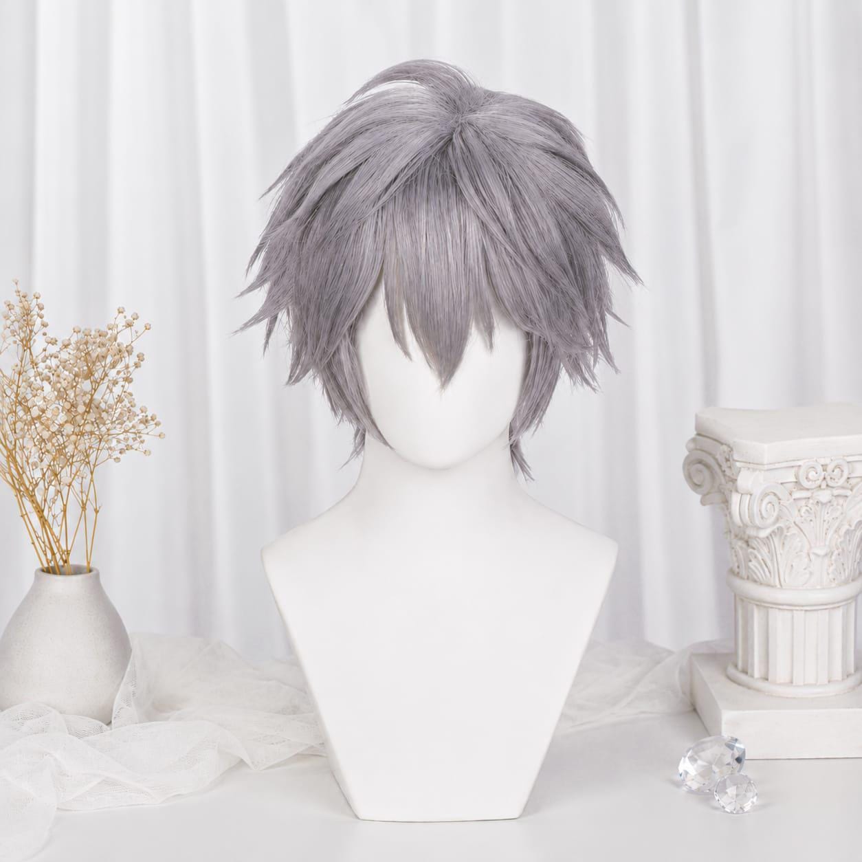 mens grey wig fancy dress Commander In Chief Men's Grey Costume Wig – Costume Zoo main image 1