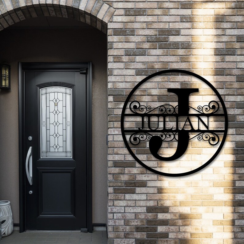 Custom Metal Monogram Sign Personalized Home Decor, Wedding Gift ...