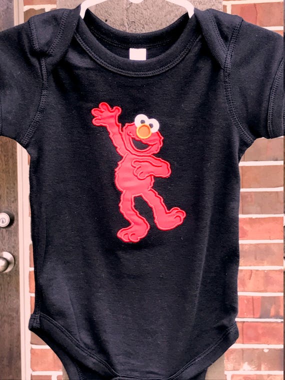 Sesame Street Elmo Shirt Or Onesie With Name Monogram Etsy