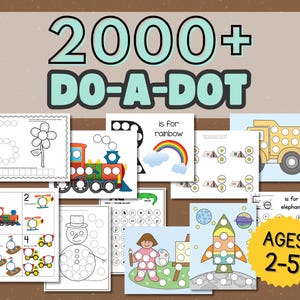 2000+ Do-A-Dot Worksheets | Dot Marker Learning Pack for Preschool, Pre-K & Kindergarten