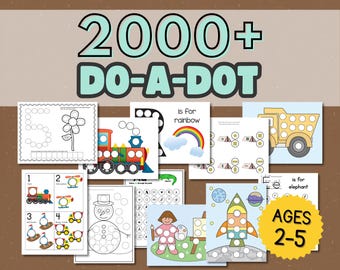 2000+ Do-A-Dot Worksheets | Dot Marker Learning Pack for Preschool, Pre-K & Kindergarten