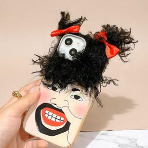 Kreative lustige Ausdruck lockiges Haar Geeignet Phone Cases