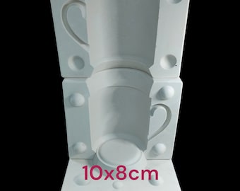 Mug Slip Casting Plaster Mold - Ceramic Pottery (10x8cm)