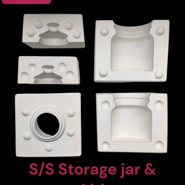 Kleines Vorratsglas Gipsform: Keramik Tonguss (7 x 6 cm)