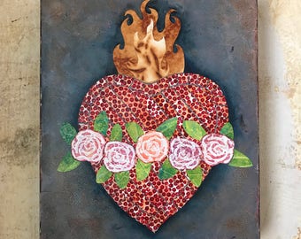 Immaculate Heart of Mary - Painted Paper Mosaic