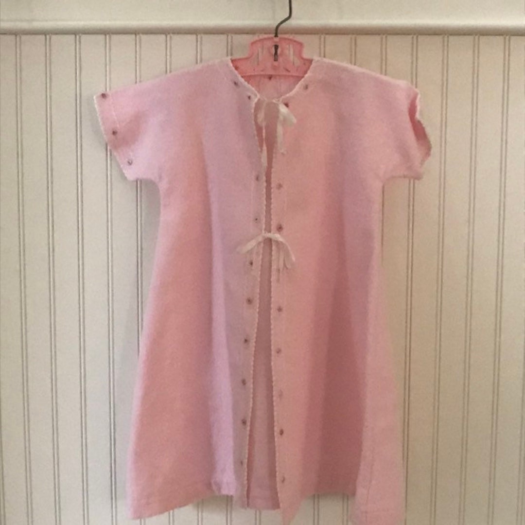 Vintage Baby Gown Baby Dressing Gown Pink Baby Gown Pink Etsy